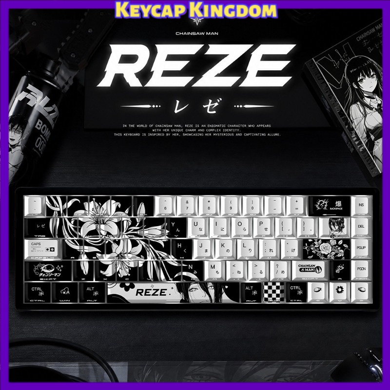 Gaming Accessories Aesthetic - NOUVEAU Reze 5.0 Keycaps Anime Thème