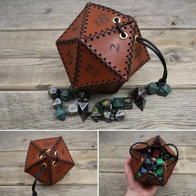 Sac à dés en cuir D20, boîte d - Gaming Accessories Gift Ideas avis et prix