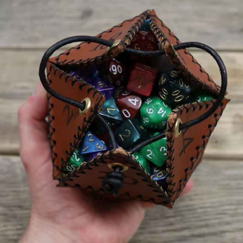 Sac à dés en cuir D20, boîte d - Gaming Accessories Gift Ideas avis et prix