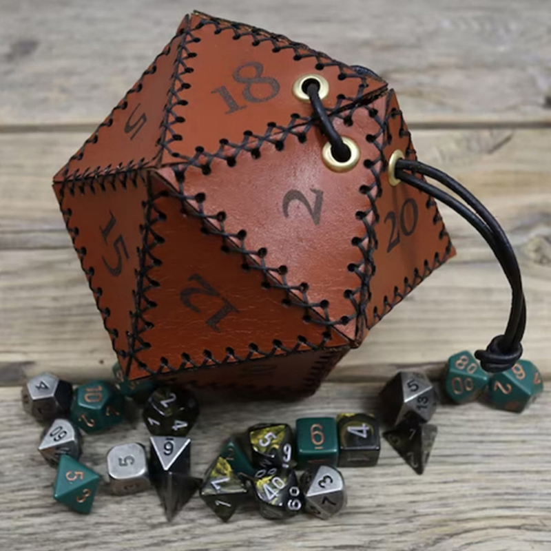Sac à dés en cuir D20, boîte d - Gaming Accessories Gift Ideas avis et prix
