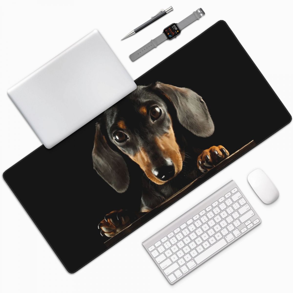 Grand tapis de souris noir ave - Gaming Accessories Photo avis et prix